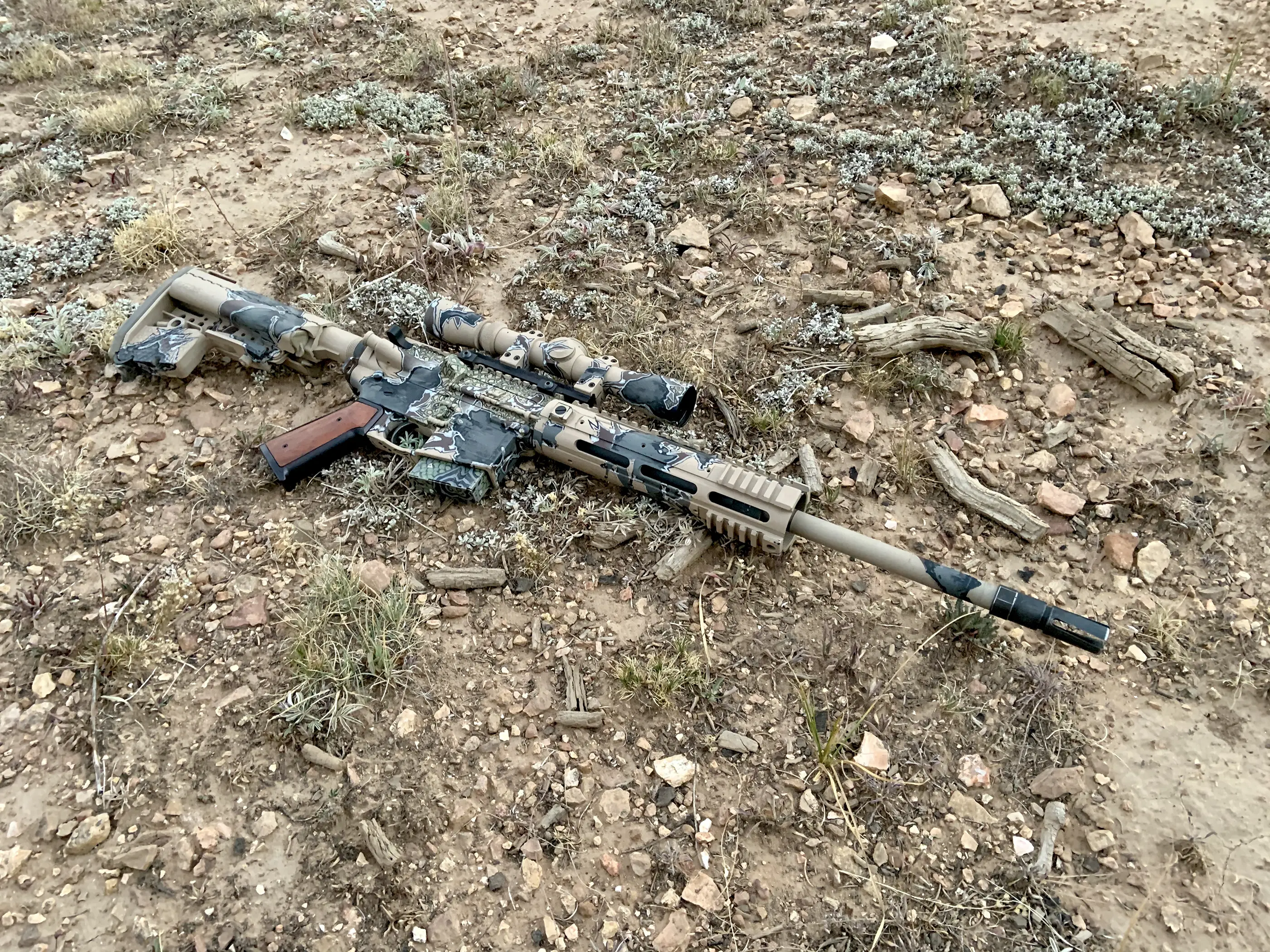 Carnimore custom work displaying precision craftsmanship and Duracoat finishing by Arizona firearms specialist